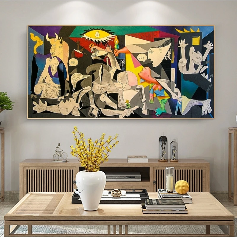 Guernica By Picasso Canvas Paintings Reproductions Famous Canvas Wall Art Posters And Prints Picasso Pictures Home Wall Decor