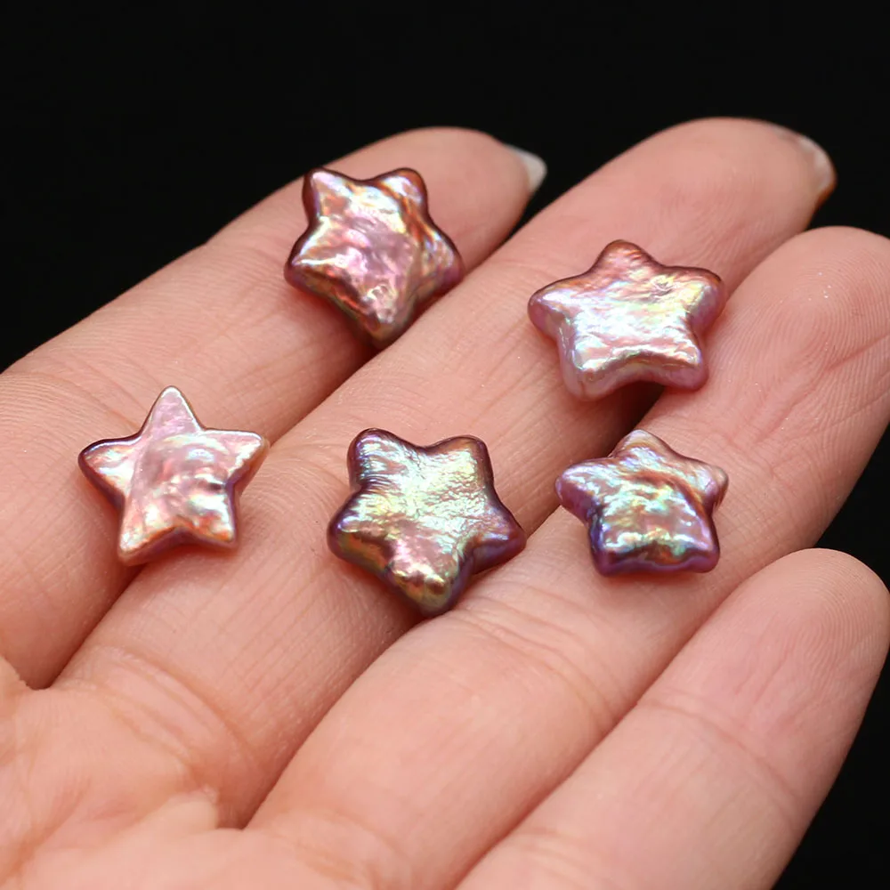 

4 PCS 100% Real Natural Freshwater Pentagram Shape 12-13mm For Jewelry Making Necklace Bracelet Gift Accessories