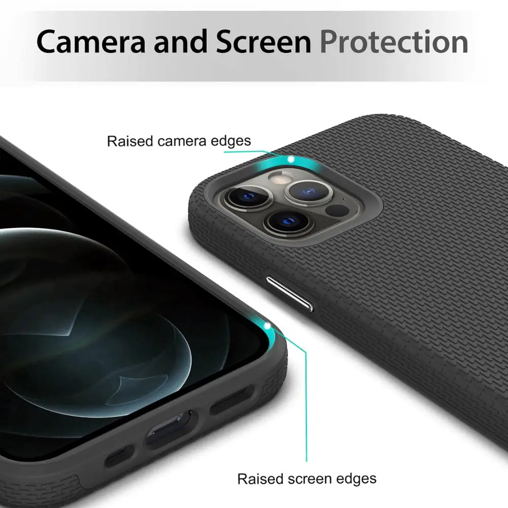 TOIKO X Guard Dual Layer Protective Case for iPhone 12 Pro Max Shockproof Cover iPhone 12 Pro Armor Bumper PC TPU Hybrid Shell