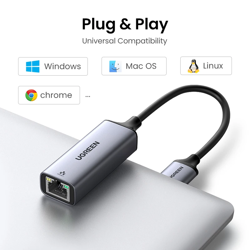 Адаптер UGREEN USB 3,0 Ethernet, USB 2,0 Сетевая карта к RJ45 Lan для ПК Windows 10 Xiaomi Mi Box 3/S Nintendo Switch Ethernet USB