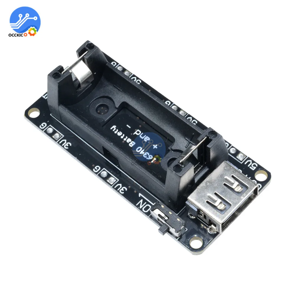 16340 Rechargeable Lithium Charging Board Power Bank 5V 3.3V Dual USB Charge Supply 16340 Battery Holder For Arduino