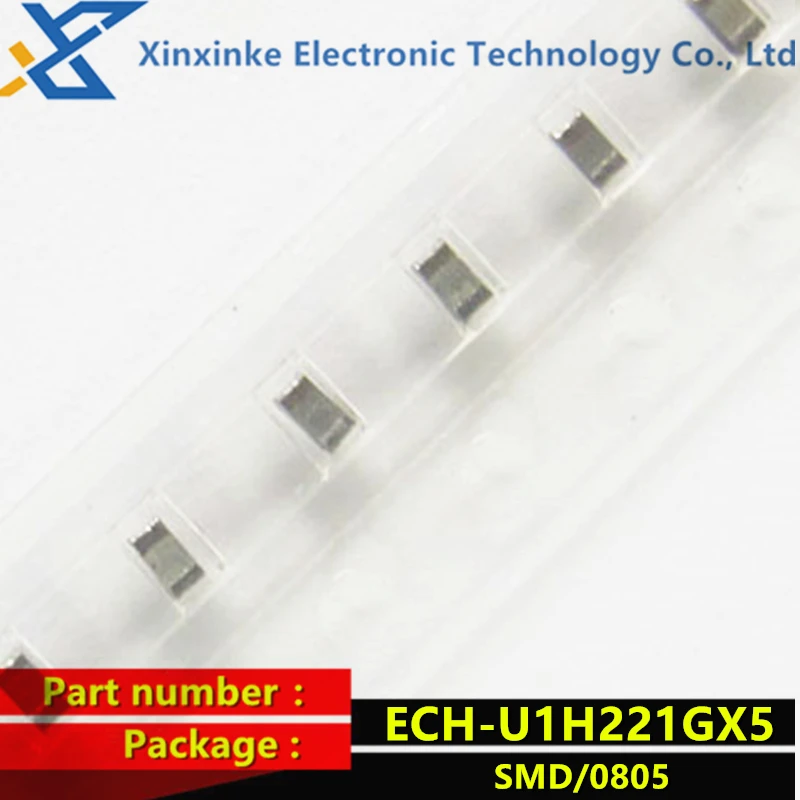 

10PCS ECHU1H221GX5 Thin Film Capacitor 220pF 50VDC 2% 5% PPS FILM 0805 ECH-U1H221JX5 CBB Polyester Capacitor New Original