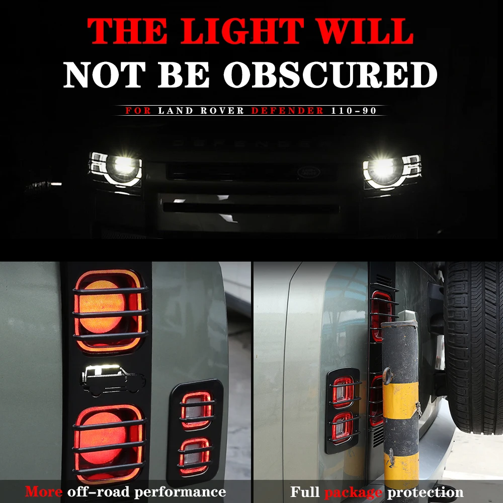 4x4 offroad car body kits  front rear lamp lights guard sets fit for 2020 land rover defender 90 110