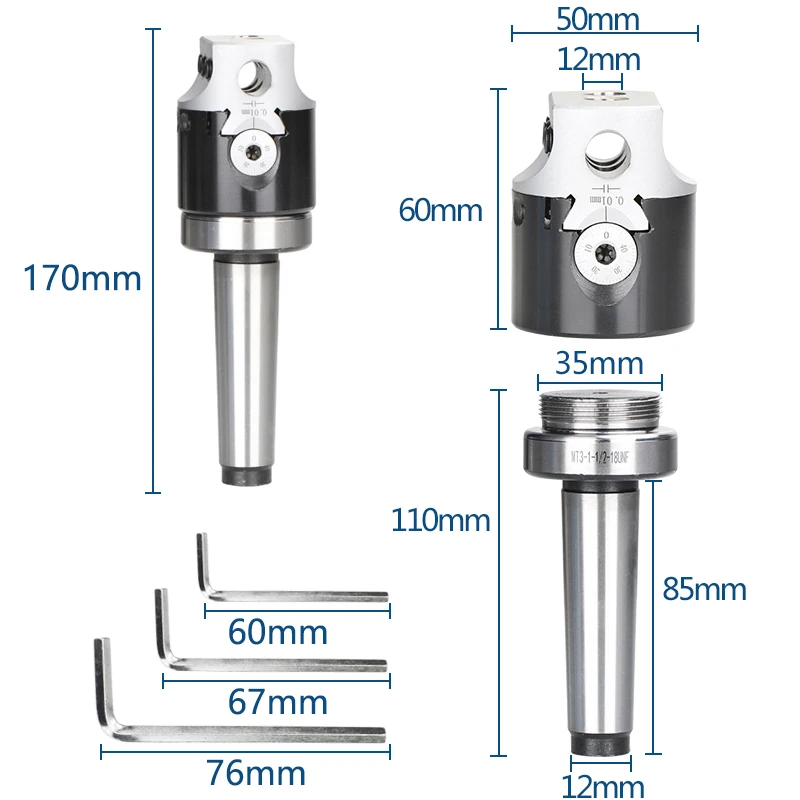 Imagem -02 - Atarraxamento Chato Barra Conjunto Cnc Arbor Adaptador para Morse Gereedschap Peças Ferramentas de Máquinas Acessórios Mt3-m12