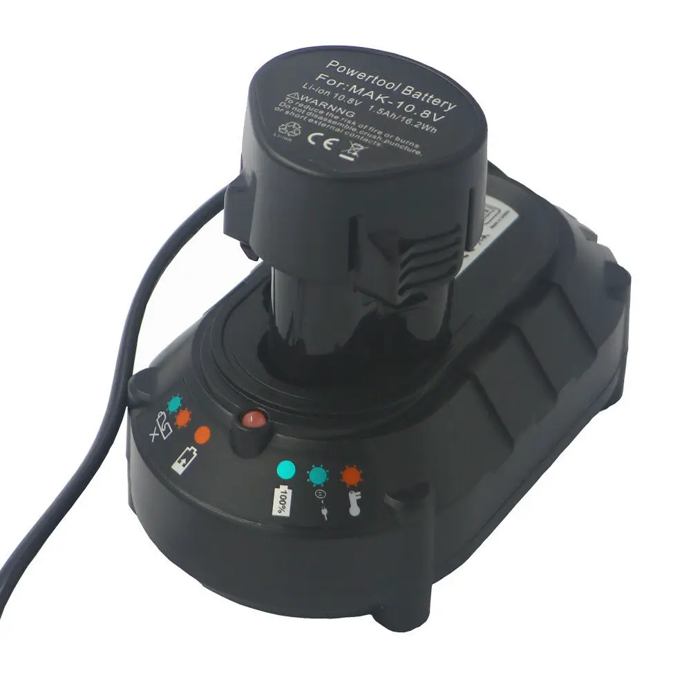 Batteria agli ioni di litio da 2 pezzi BL1013 10.8V 2.0AH/1.5Ah Mini caricabatterie per strumento MAKITA DF330 DC10WA BL1014 BL194550-6 TD090DWE DF030DW