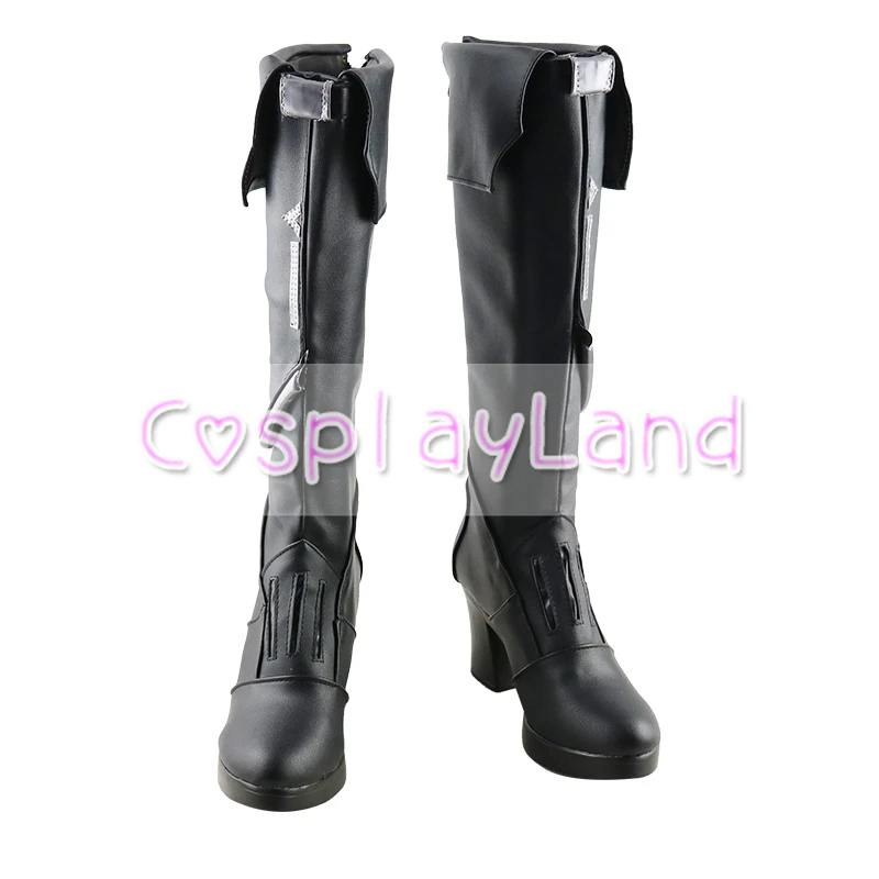 Jogo Valorant Sage Cosplay Botas para Mulheres, Sapatos De Couro, Acessórios De Festa De Halloween, Sapatos De Salto Alto