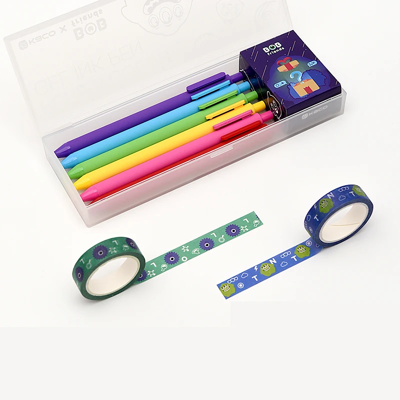 Youpin KACO تسجيل القلم جل أقلام بوب فريندز كاكوجرين صندوق أدوات مكتب دفتر 350 مللي الترمس