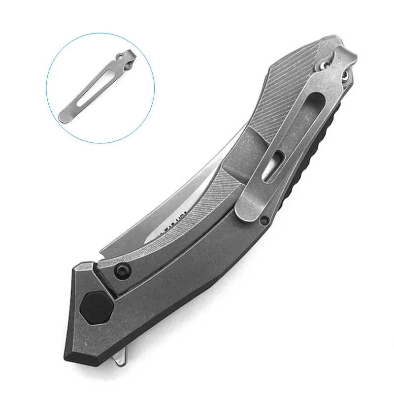 Titanium CNC Folding Knife Back Clip Portable Pocket Clip Waist Clip for ZT0460 ZT0462 ZT0609 ZT0022 ZT0223 Kershaw Launch 1