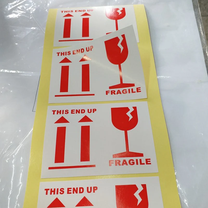 100PCS Fragile This End Up Stickers The Goods Please Handle With Care Warning Labels DIY Supplies