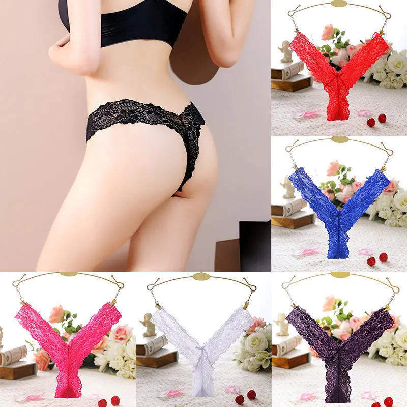 1/ 2pcs Sexy G String Panties Thong Lace Underwear Women T-back Briefs Women Lingerie Fitness Brief Thongs High Elastic One Size