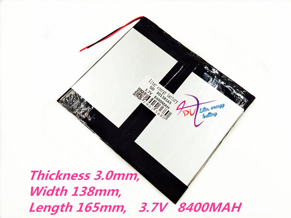 30138165 3.7V 8400MAH Polymer Pin Sạc, Pin Máy Tính Bảng tổng pin 8 inch 9 inch 10inch 30140160