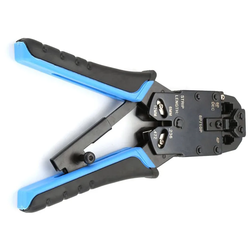 Multi-Function Cable Clamp 10P10C Crystal Head Cable Clamp 10 Core Crimping Pliers Crimping Tool Network Repair Tool