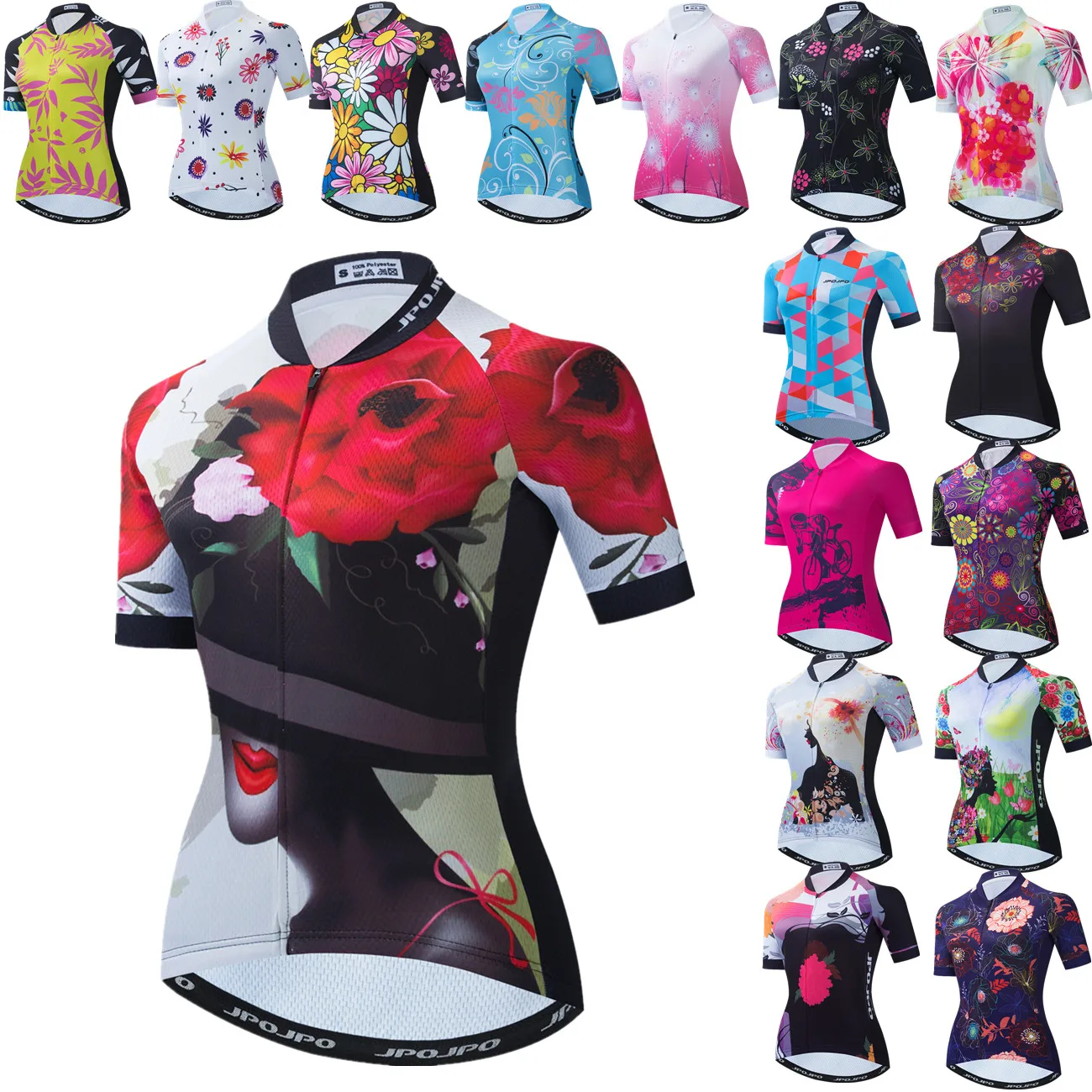 Women's Cycling Jersey 2021 Short Sleeve Summer Bicycle Clothing Quick-Dry Female Mountain Bike Shirt Maillot Ciclismo Mujer