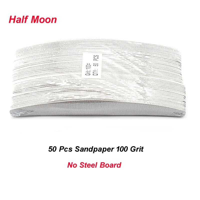 50 Teile/los Austauschbare Nagelfeile Starkes Schleifpapier Pediküre Limetten Professionelle Abnehmbare Pads Mit Metall Bord Für Maniküre Werkzeuge