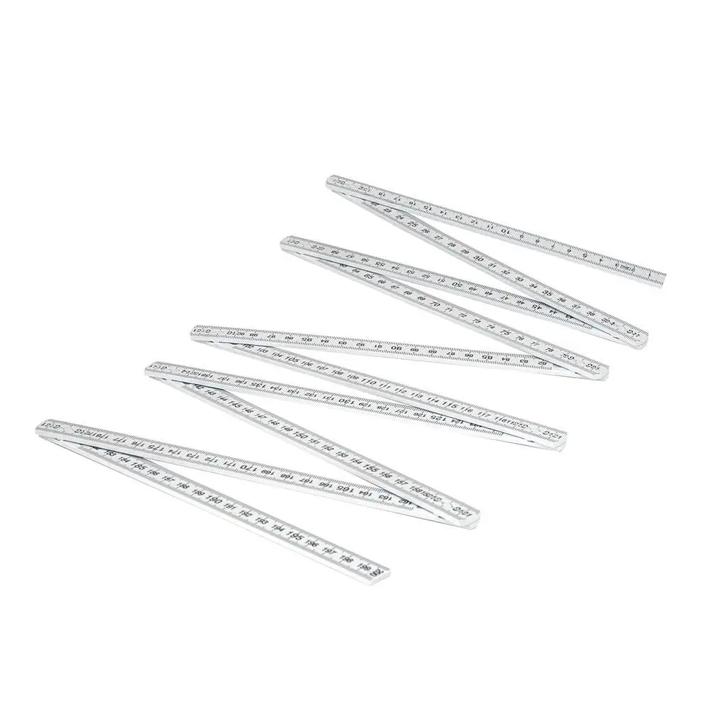 2 meters  Slide Ten-Parts Fold Up Rulers Folding Versatile Inside Reading Carpenter's Ruler Education Meter Lightweight