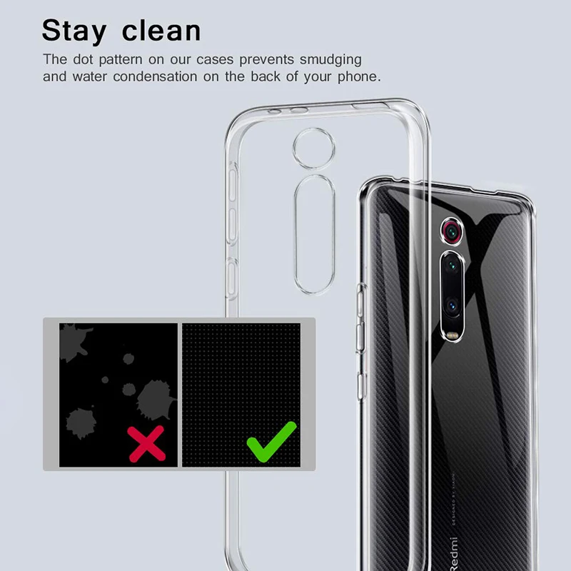 Soft Silicone Transparent TPU Cases for Xiaomi Redmi K20 / K20 Pro Phone Case Back Cover Full Protective RedmiK20Pro K20Pro 2019