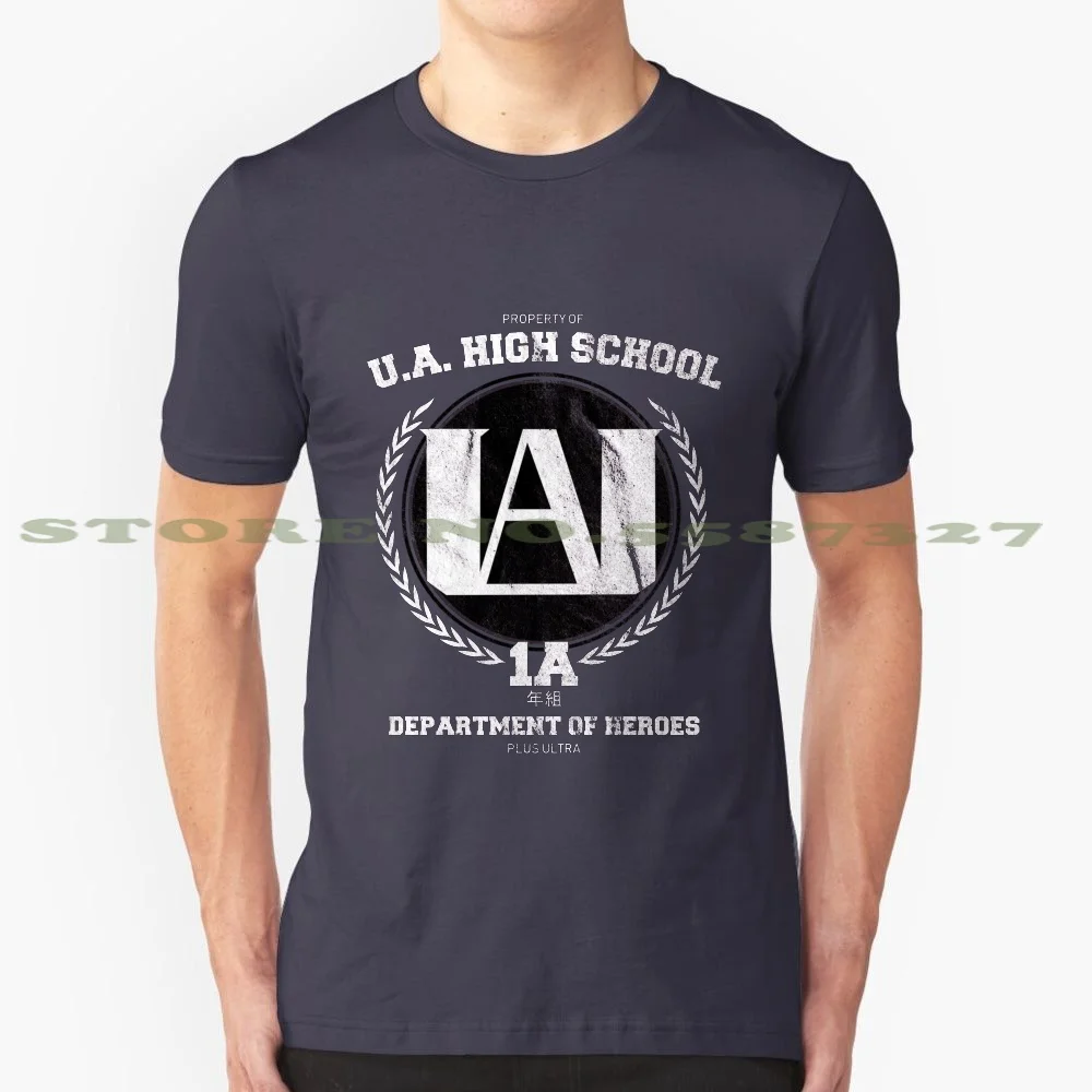 U.A. High School 100% Cotton T-Shirt Bnha Mha My Manga All Might Tenya Iida Shoto Todoroki Katsuki Bakugo Izuku Midoriya