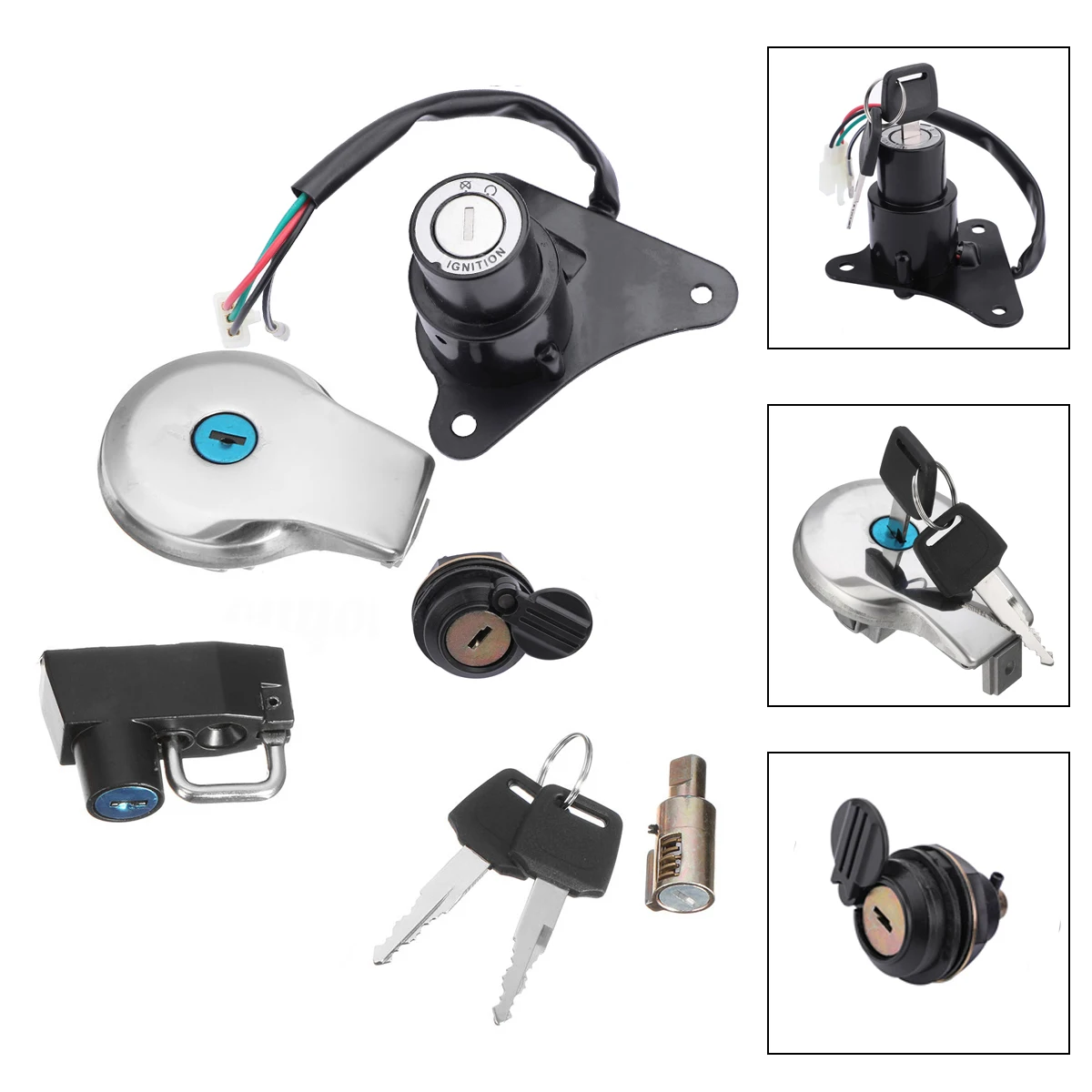 Artudatech dla Yamaha Virago XV125 XV250 XV535 przełącznik zapłonu paliwa gazowe Cap blokady klucze XV 125 250 535 części
