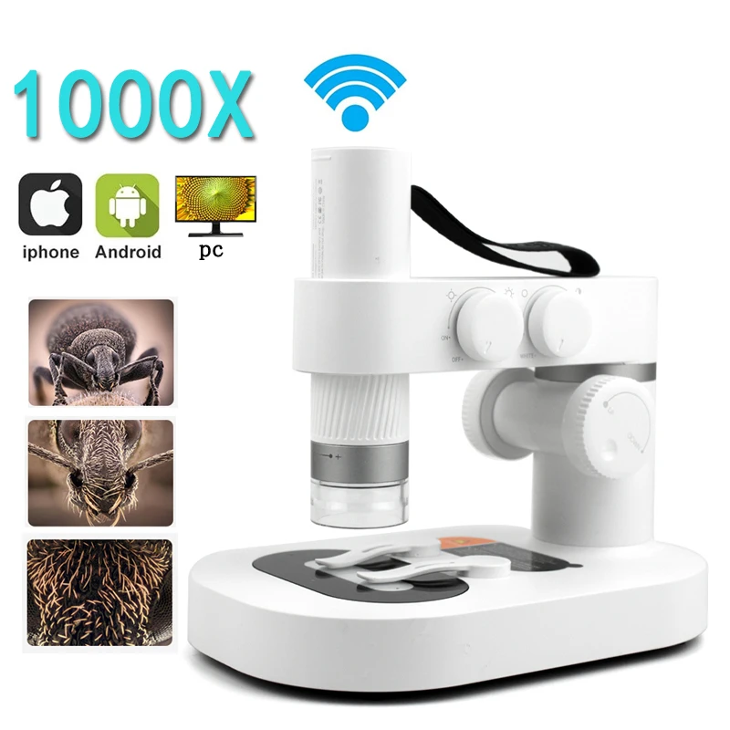 

1000X WIFI Children Biological Digital USB Electronic Microscope Zoom Magnifier wireless Endoscope for Home Science Educational