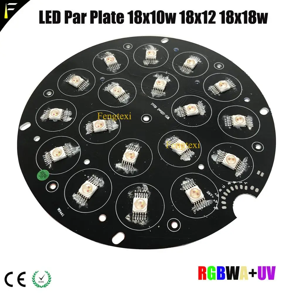 LED Non impermeabile con piastra in alluminio Kit di parti del disco 18x12w 18x15w 18x18w LED Flood Light Par RGBWA 5 in1 LED Par Can Disk Plate