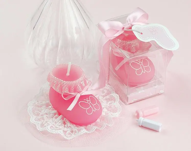 

baby shower favor candle gift--Baby Shoes Candle craft candle baby favor birthday party decoration 100pcs/lot SN2537