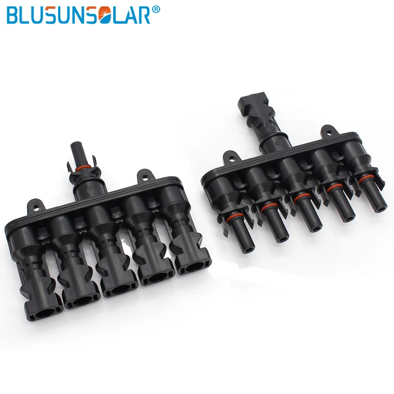 1pair/lot IP67 SOLAR PV 5 in 1 SOLAR PV multi branch connector wiring plug  Solar PV Panel Parallel Connector