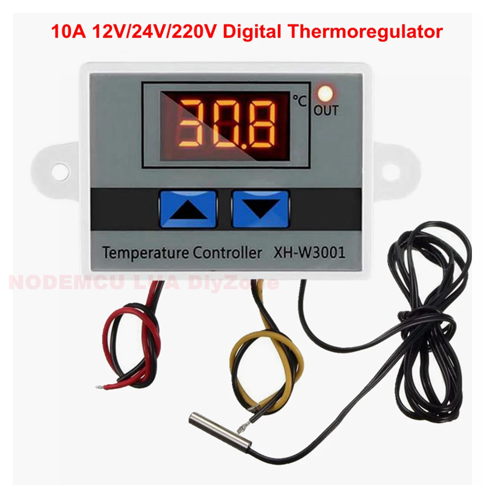 

XH-W3001 Digital Control Temperature Microcomputer Thermostat Switch Thermometer New Thermoregulator 12/24/220V