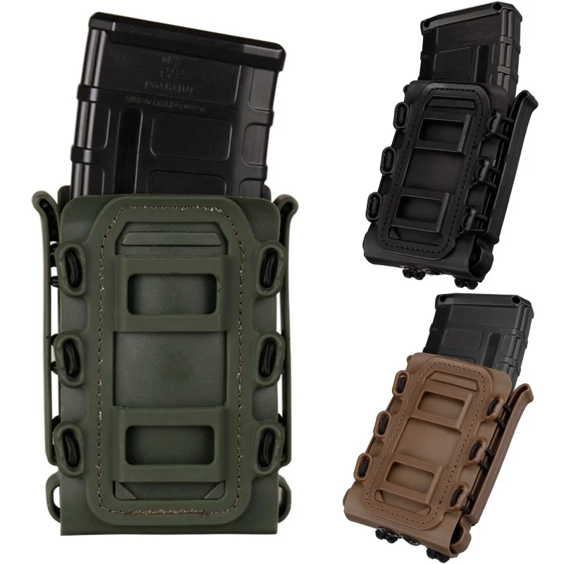 Tactical Fast Mag Pouch M4 Soft Shell Mag Carrier Molle Belt Clip Waist Holder Fastmag Hunting Airsoft Magazine Holster