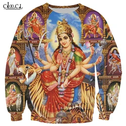 HX Newest Popular Indian Goddess Fashion 3D Print Men Women Casual Harajuku Hip Hop Street Sweatshirt Hot Selling Couple Tops