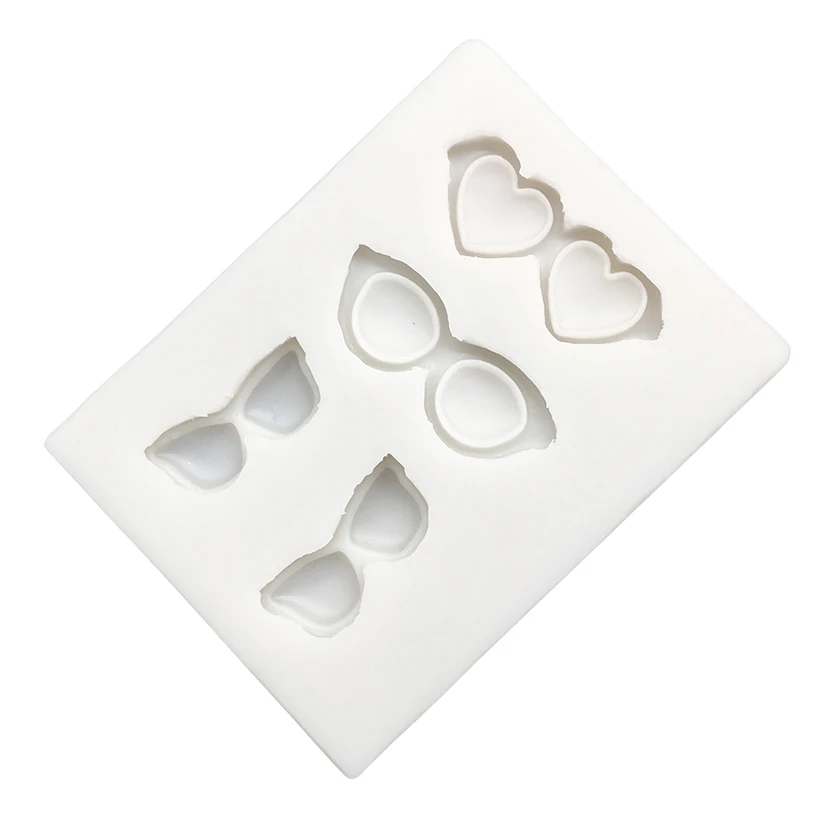 Heart Glasses Silicone Cake Baking Mold Sugarcraft Chocolate Cupcake Resin Tools Fondant Decorating Tools