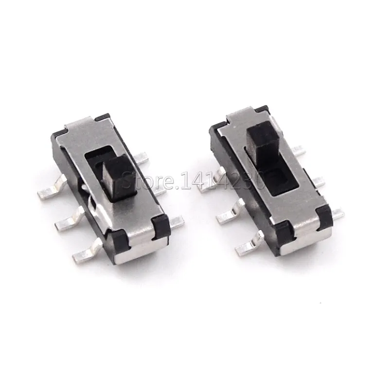 100 sztuk MSS22D18 MINI miniaturowy SMD SMT przełącznik suwakowy 2P2T 6Pin uchwyt wysoki 2mm dla majsterkowiczów akcesoria elektroniczne — zdjęcie 3