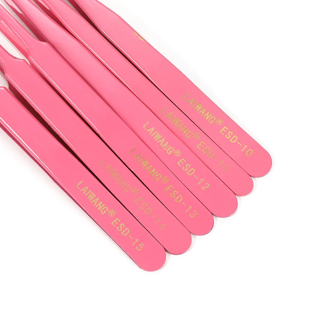 1pcs Anti-Static Excellent Quality Tweezers Bend Long Nose Cross Tweezers For Intersperse Beads Jewerly Tools Sewing Accessories
