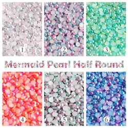 3mm 4mm 5mm 6mm 8mm Mix Color DIY Imitation Garment Beads Pearl ABS Half Round Beads Craft Scrapbook Beads