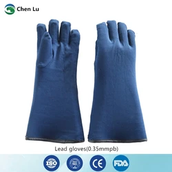 Genuine nuclear radiation protective lead rubber gloves x-ray radiological protection 0.35mmpb lead gloves