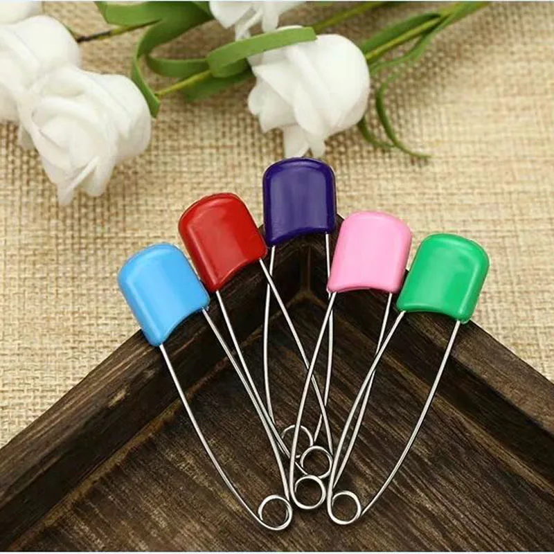 U-shaped Groove Child Safety Pin Colored Bread Head Child Safety Pins Baby Diaper Saliva Towel Storage Paperclip Fxed Clothes