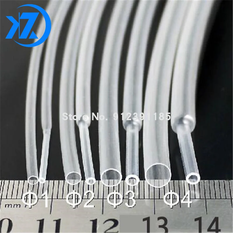 1mm 1.5mm 2mm 2.5mm 3mm 3.5mm 4mm 5mm 6mm 8mm Transparent Clear Heat Shrink Tube Shrinkable Tubing Sleeving Wrap Wire kits