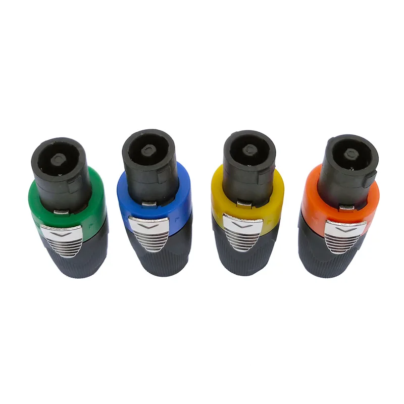 スピーカーpowerconコネクタ4ポールコネクタ,10個,プロのキャンバスマイク,スピーカーアンプ,電源コネクタ