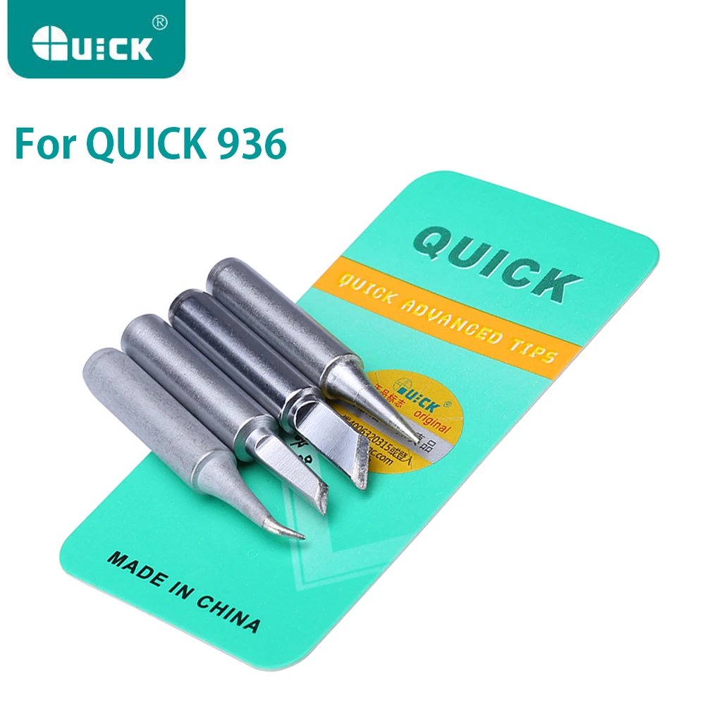 Puntas de soldadura QUICK 900m-t-i/K/IS/SK, punta de hierro Serise sin plomo, picadura de soldadura para Kit de herramientas de estación de retrabajo de soldadura 936 936A