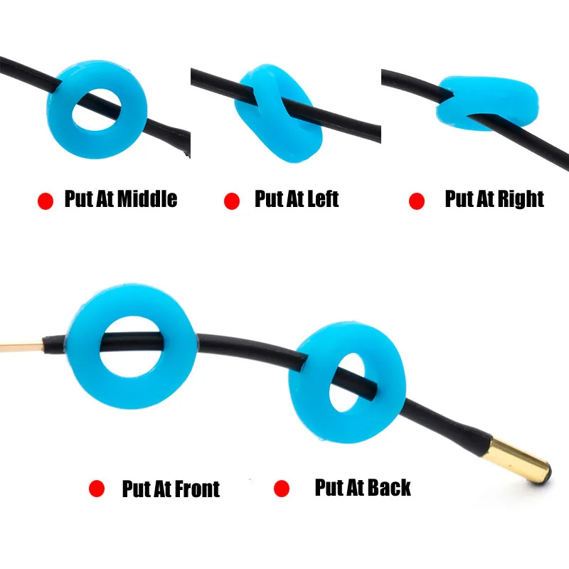 10Pairs Silica Gel Anti-Slip Sleeves For Glasses Falling Protector Work Safety Goggles Worker Carpenter Riding Sports