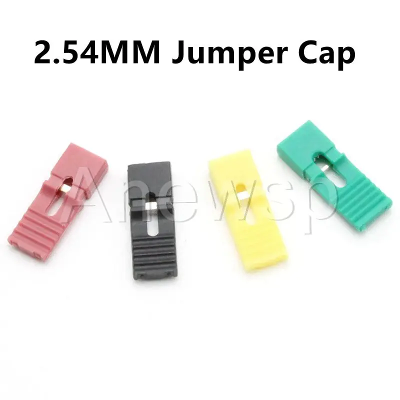 100PCS 2.54mm Pitch Jumper cap/short circuit cap spacing Pin Header Connector Long Type white yellow black red green blue