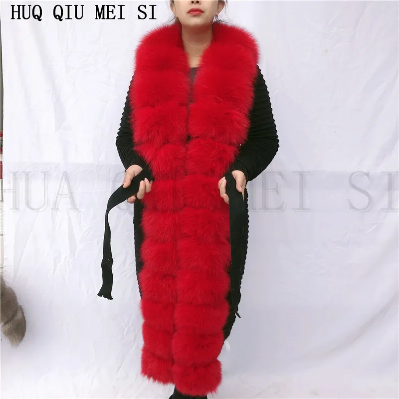 Women Wool knitting autumn fur coat fur jacket natural fur fur for knitted fox coat fur vest spring and autumn sweaters Cardigan