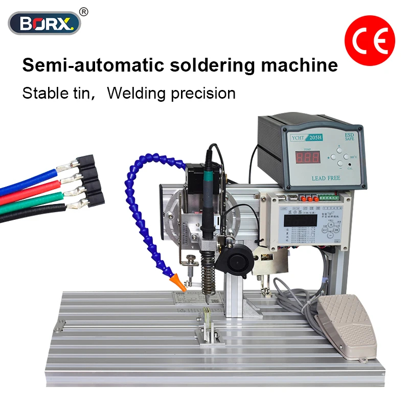 BORX110V/220V Semi-automatic Soldering Machine Aviation Plug Wires Welding Machine 2 Modes Soldering Station Welding Solder Iron