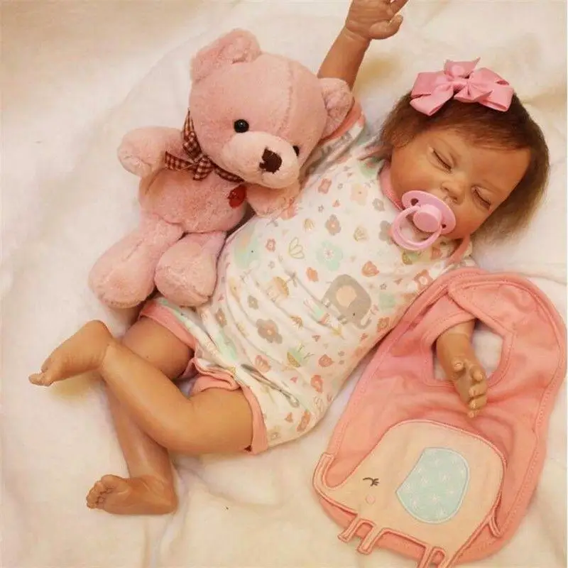 

19 Inch Silicone Baby Realistic Baby Doll + Pacifier And Clothes Rebirth Newborn Christmas Child Gift Toddler Boy Toy