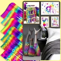 Laser Holographic Lettering Sticky Notes Permanent Vinyl Self Adhesive Vinyl Transfer Paper For Craft Cutters,Vinyl Cutter