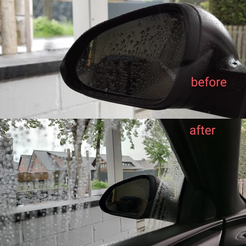 2/4pcs Car Rainproof Rearview Mirror Film Tool Waterproof Anti-Fog Anti-rain Auto Side Window Protector Film Sticker Accessories