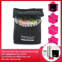 Finecolour EF101 160 Colors Alcohol Based Ink Calligraphy Marker Double-Headed Brush Art Markers for Drawing