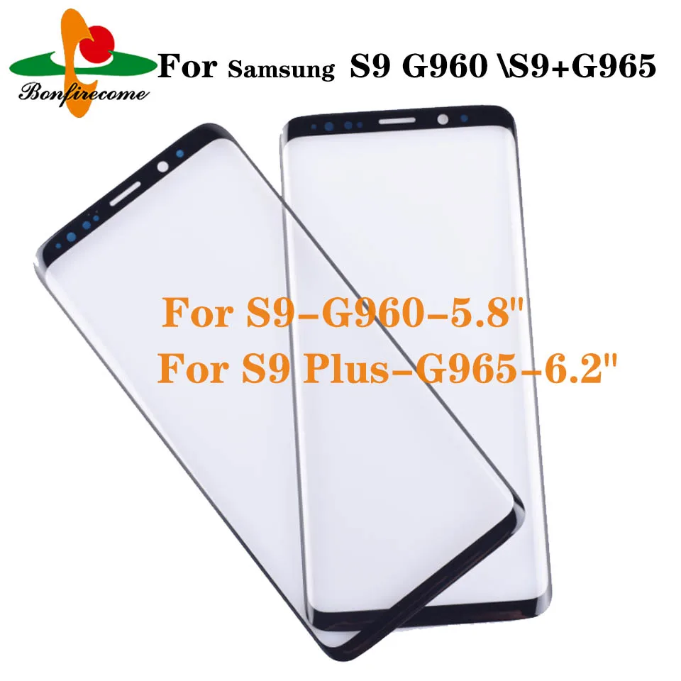 10Pcs\lot For Samsung Galaxy S9 G960 Front Touch screen Panel LCD Out Glass Cover Lens For Galaxy S9+ S9 Plus G965F G965DS G965U