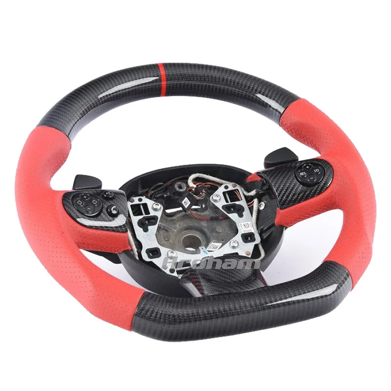 Customized Carbon Fiber Steering Wheel With Leather High Quality Sport Style For Mini Cooper S R55 R56 R58 R57 R60 R61 R59