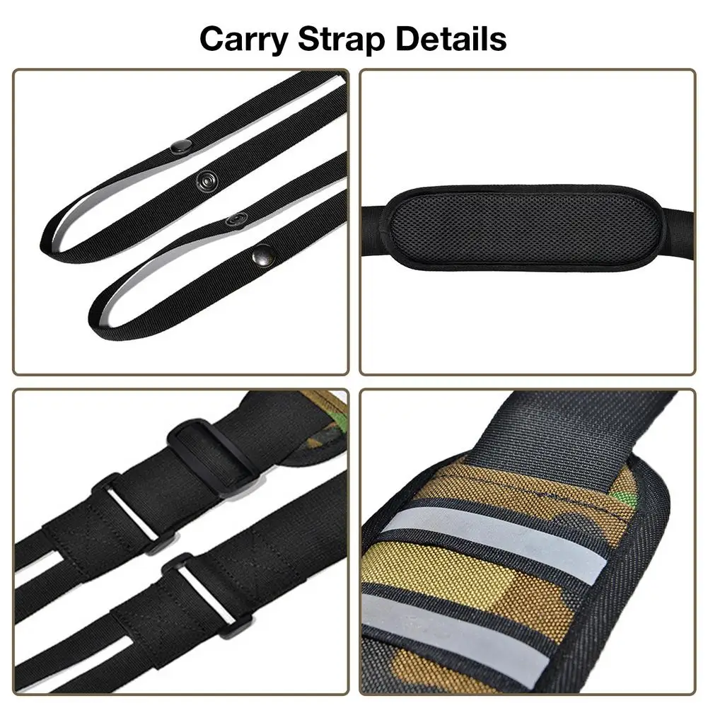 Skateboard Backpack Practical Camouflage 1000D Nylon Shoulder Bag Adjustable Strap Mesh Pouch Skateboard Longboard Carry Bag