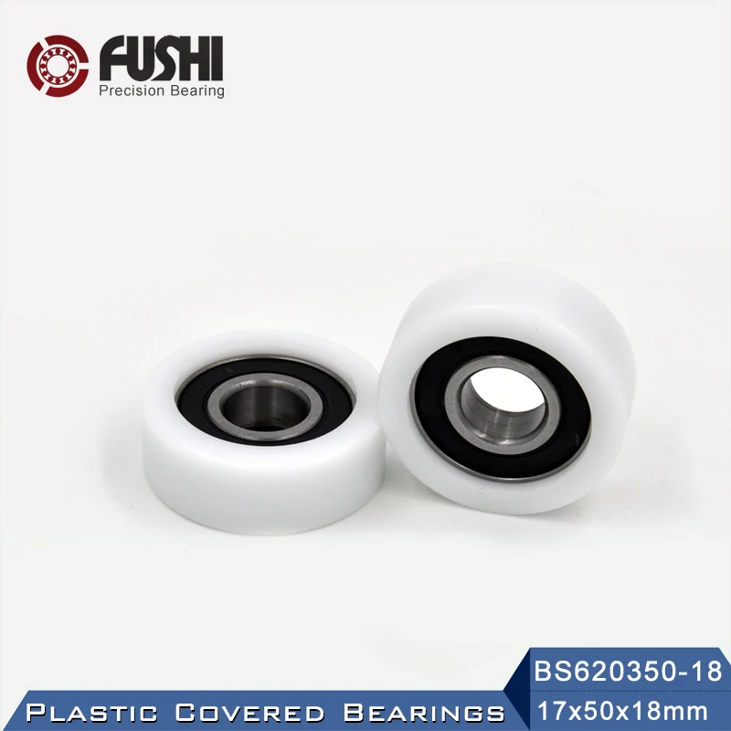 6203 2RS Ball Bearing Covered With POM Plastic 17*50*18 mm ( 2 PCS ) Plastic Pulley Bearings 6203 RS